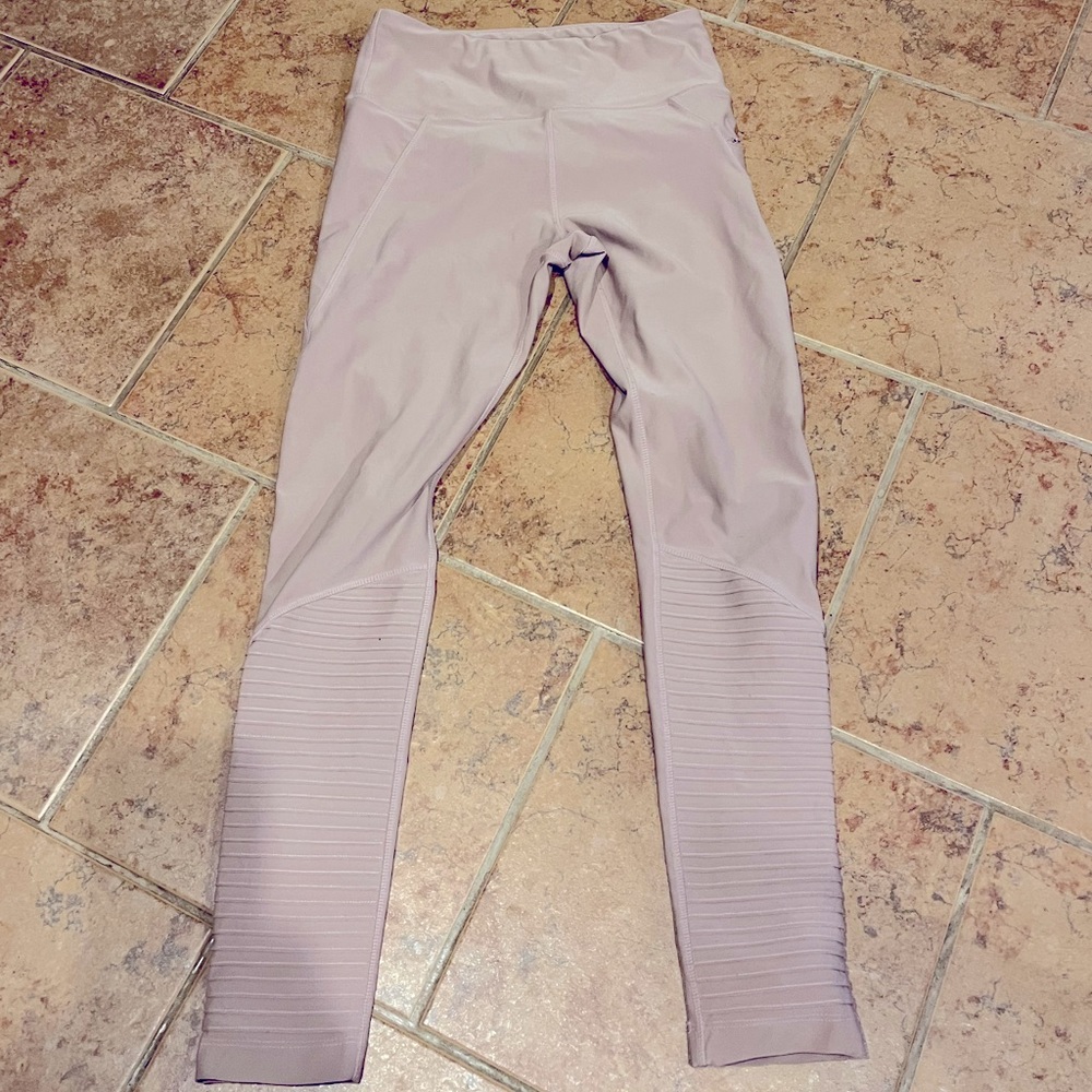 Mondetta moto legging in nude/mauve size S